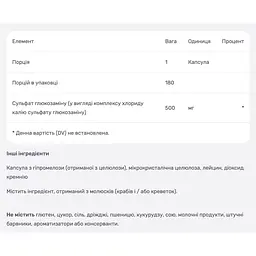 Глюкозамін сульфат Thorne 180 рослинних капсул - мініатюра 4