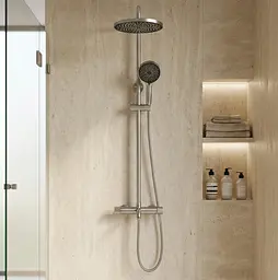 Душова система з виливом Rea Lungo Stripe nickel brushed REA-P9491 - мініатюра 4
