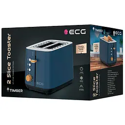 Тостер ECG ST 2768 Timber Petrol - мініатюра 2