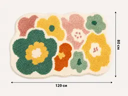 Стильний та практичний килимок для ванної кімнати 80×120 см зі кашеміру — м’який, антиковзкий, вологопоглинаючий KT9000004 - мініатюра 3