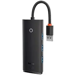 Концентратор Baseus USB 3.0 to 4xUSB 3.0 0.25m black (WKQX030001)