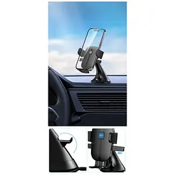 Автотримач XO C120 Instrument panel small suction cup holder Чорний - мініатюра 5
