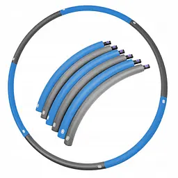 Обруч масажний SportVida Hula Hoop 90 см SV-HK0216 Grey/Blue - мініатюра 2