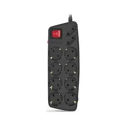 Мережевий фільтр живлення REAL-EL RS-10 Protect, 5m, black (EL122300040)
