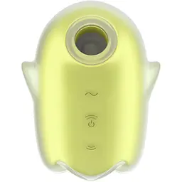 Вакуумний стимулятор із вібрацією Satisfyer Glowing Ghost Yellow