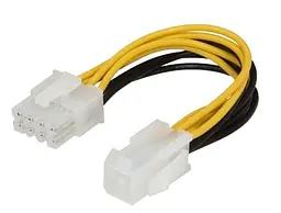 Кабель живлення для процесора ATX 4 pin F - 8 pin M, 0.2м (S0720)