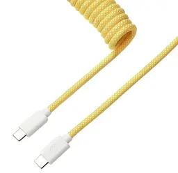 Кабель Keychron USB-A/USB-C USB-C заряджання/синхронізації Keychron, 1.36м, Type-C, Coiled Aviator, жовтий (CAB16_KEYCHRON) - мініатюра 2