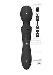 Вібромасажер Vive Nami 21.8 см (чорний) - мініатюра 5