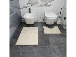 Набір для ванної DARIANA 50*80+50*40см бежевий з вирізом ромб