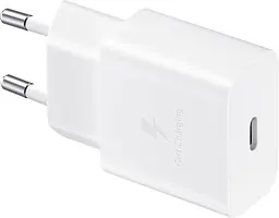 Сітчасте зарядне пристрій Samsung 15W Power Adapter (w/o Cable) - Білий (EP-T1510NWEGEU) (6972211)