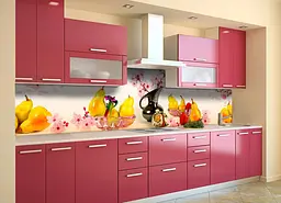 Кухонний фартух Сакура та Груші для кухні наклейка ПВХ вініловий натюрморт 65х250 см Happy Pocket Z180596 - мініатюра 2