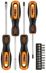 Викрутки 10 біт, SL,PH,Torx, сталь CrV, набір 14шт Neo Tools hoz0014077