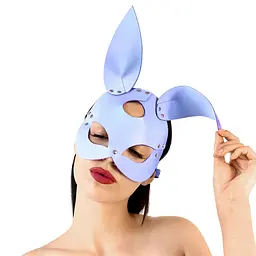 Шкіряна маска Зайчика Art of Sex - Bunny mask, колір Лавандовий - мініатюра 1