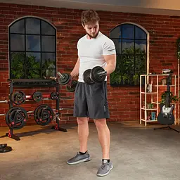 Гантели металлические Hop-Sport 2х10кг с удлиненным грифом - миниатюра 9