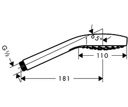 Ручний душ Hansgrohe Croma Select S 26804400, Білий - мініатюра 2