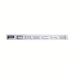 Емблема напис Porsche Хром (Завод)