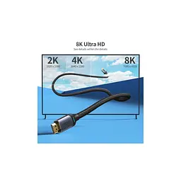 Кабель мультимедійний HDMI M to HDMI M 2.0m V2.1 8K60Hz HDR10 HLG Choetech (XHH01-BK) - мініатюра 4
