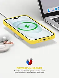 Силиконовый чехол с MagSafe для Apple iPhone 15, ICON2 MagCase, желтый, противоударный, панель с мягкой подкладкой, защита всего корпуса, поддержка беспроводной зарядки, совместим с защитными стеклами и пленками, ArmorStandart (ARM77011) - мініатюра 9