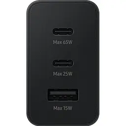 Мережевий зарядний пристрій Samsung 65W Power Adapter Trio w/o Cable Black (EP-T6530NBEGRU) [71465] - мініатюра 3