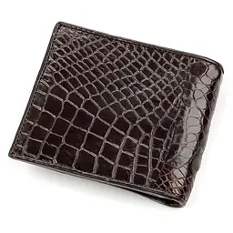 Портмоне CROCODILE LEATHER 18196 з натуральної шкіри крокодила Коричневе - мініатюра 2