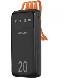 Батарея универсальная Dudao K6Pro+ 20000mAh 10W с USB-C/Lightning/MicroUSB/USB-A cables (6977196682393)