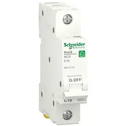 Автоматичний вимикач Schneider Electric RESI9 6kA 1P 16A C (R9F12116)