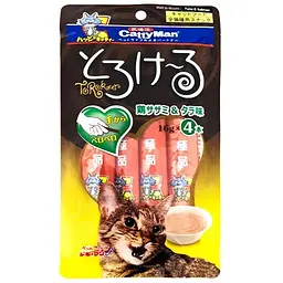 CattyMan Tuna&Salmon смачні тунець лосось рідке ласощі для котів 4 шт. х 16 г