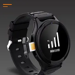 Круглий дитячий смарт годинник F03 з GPS, SIM-карткою, Wi-Fi, кнопкою SOS та функцією прослуховування Чорний  - мініатюра 6