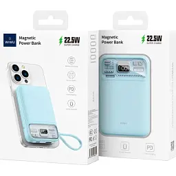 Зовнішній акумулятор WiWU Wi-P016 10000mAh Blue [133059] - мініатюра 8