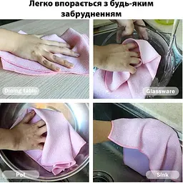 Серветка двостороння LoveYouHome скраб для ванної 30 x 30 см (LYH9007) - мініатюра 7