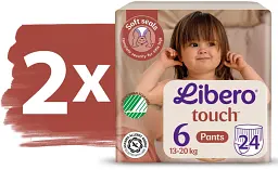 Набір підгузки-трусики Libero Touch Pants 6 (13-20 кг), 48 шт. - мініатюра 2