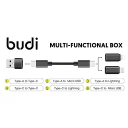 Універсальний смарт-адаптер Budi (карта пам'яті, кабель передачі даних, USB-бокс) - мініатюра 8
