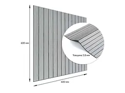 Покриття вінілове самоклеюче 3D рейки STICKER WALL 600*600*2,8мм SW-00003243 - мініатюра 4