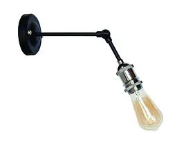 Светильник настінний Levistella 752WM1201-1, E27, 60W, чорний з хромованим патроном, сучасний стиль