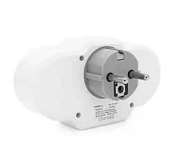 Розетка двойник с заземлением Voltronic HHT-609 White, ночник, USB+Type-C, 3.4А, зашита от перегрузки - мініатюра 3