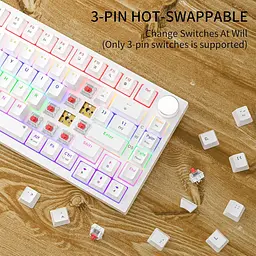 Механічна клавіатура Newmen GM326 75%, RGB, Hot Swap, USB-C, Red Switch - мініатюра 3