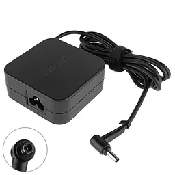 Блок живлення для ноутбука Asus 19V, 3.42A, 65W, 4.5x3.0-PIN, black, квадратний корпус, під Asus PU500 series, B400A, B400VC, BU400 (без кабеля) (0A001-00041300) - мініатюра 2