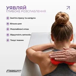 Масажний м'ячик EasyFit Goober з шипами червоний - мініатюра 2