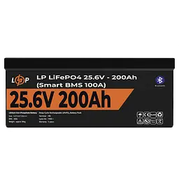 Акумулятор LP LiFePO4 24V (25,6V) - 200 Ah (5120Wh) (Smart BMS 100А) з BT пластик - мініатюра 2