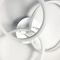 Стельова LED люстра в білому кольорі на 3 кільця Line.F A 8008/3 WH - мініатюра 8