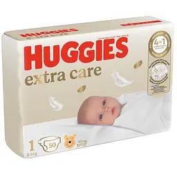 Підгузки Huggies Extra Care розмір 1 (2-5 кг) 50 шт. (5029053564883) - мініатюра 3