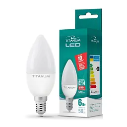 Лампочка TITANUM C37 6W E14 4100K 220V (TLС3706144) - мініатюра 2