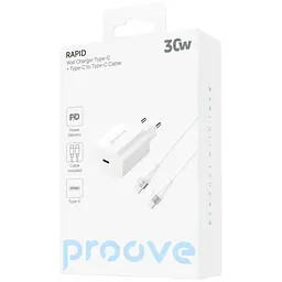 МЗП Proove Rapid 30W (Type-C) + Кабель Type-C to Type-C
