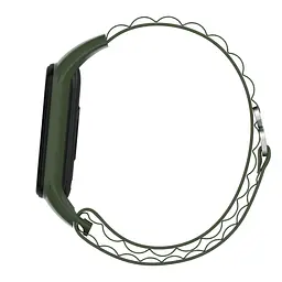 Ремінець для Xiaomi Mi Band 7/6/5/4, зелений, AlpinaStyle Band, тканинний поліестеровий ремінець для фітнес браслета, дихаючий, для активного відпочинку та спорту, ArmorStandart (ARM64988) - мініатюра 5