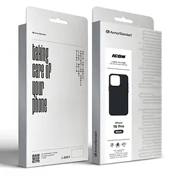 Силиконовый чехол для Apple iPhone 16 Pro, ICON2 Case, черный, противоударный, панель, защита всего корпуса, матовая поверхность Soft Touch, выступает над дисплеем, совместим с защитными стеклами и пленками, с микрофиброй, ArmorStandart (ARM78631) - мініатюра 9