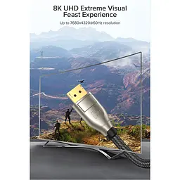 Кабель Ugreen DP112 DisplayPort - DisplayPort V1.4 2m Black (60843) [139096] - мініатюра 9