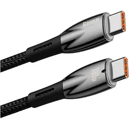 Кабель Baseus Glimmer Series Fast Charging USB-C to USB-C 100w 1m Black (CADH000701) [113823] - мініатюра 3