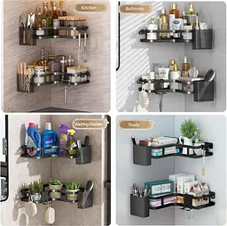 Кутові полиці для ванної Corner Shower Caddy ∙ Компактне та зручне зберігання аксесуарів Corner Shower Caddy - мініатюра 6