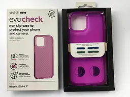 Протиударний чохол з антимікробним покриттям Tech21 Evo Check для iPhone 12 Pro Max (6.7") Mystical Fuchsia - мініатюра 10