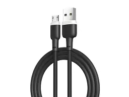 Кабель XO microUSB NB208 Liquid Silicone 2.1A/1m Black